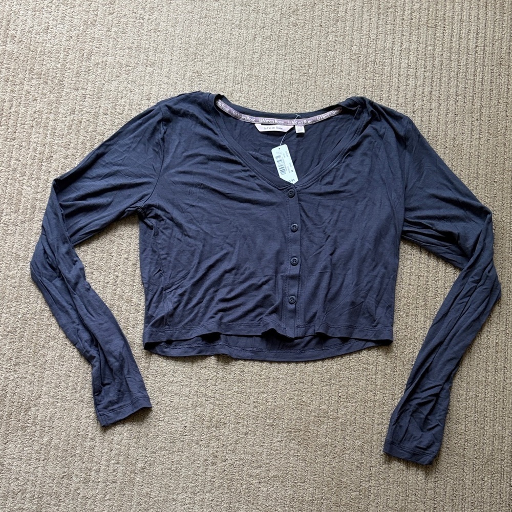La Vie En Rose Cropped Lounge Long-Sleeve, M